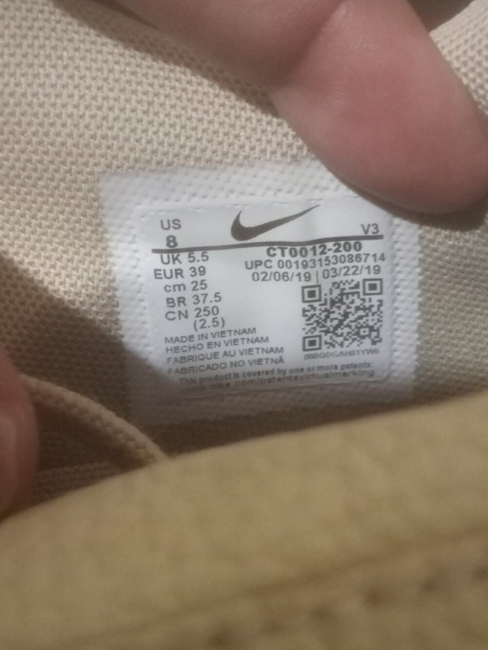 Nike Sneakers Womens Size 8 AF1 Sage Low 2 Desert Ore White CT0012 200 Shoes - Picture 2 of 14